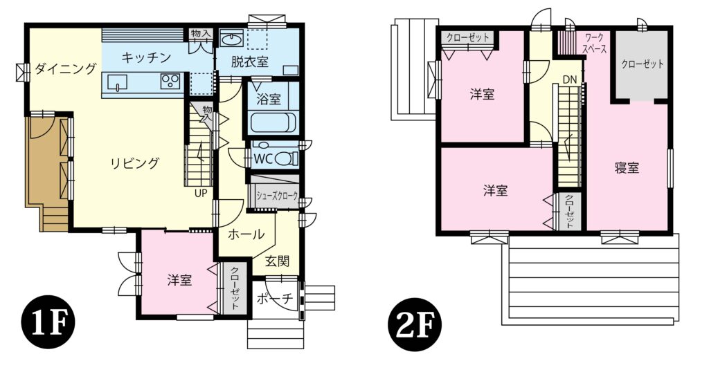 森川建設2023年モデルハウスの平面図