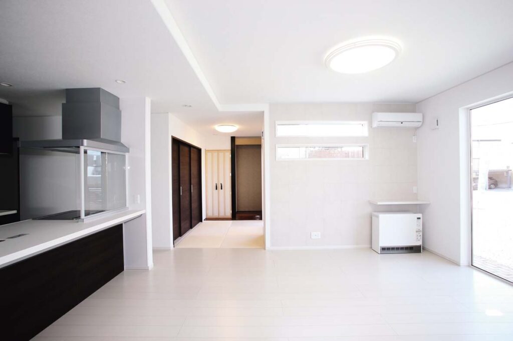 採光にこだわった明るいリビング